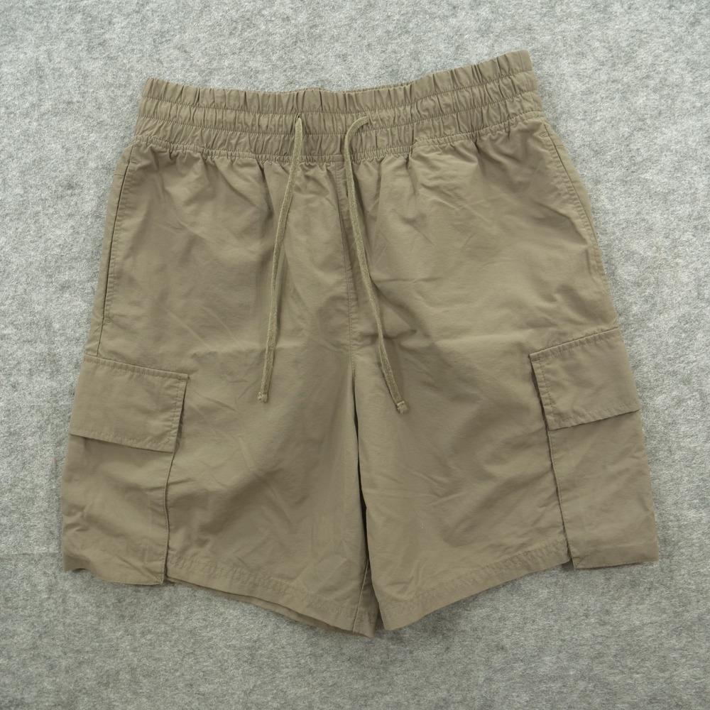Elwood Shorts Mens Medium Orange Swim Surf Lined Elastic Waist Logo Drawstring